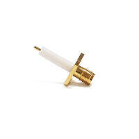 1 PC ใหม่ SMA แจ็คตัวเมีย RF COAX Connector 4-hole หน้าแปลน SOLDER POST ฉนวนตรงยาว 15 มม.Goldplated ขายส่ง