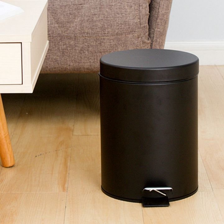 trash-can-5-liter-trash-can-iron-pedal-cylinder-with-cover-frosted-black-home-kitchen-bathroom-living-room-office-etc