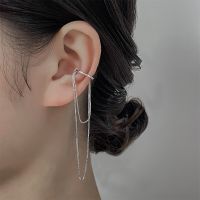 1PC Punk Irregular Chain Ear Cuff for Women Clip Earrings Goth Cool Long Tassel Ear Clip Without Piercing Earring Jewelry Gift