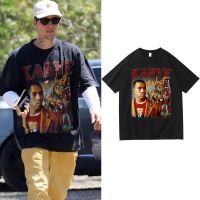 Mens Large T-shirt
 Justin Bieber Same Style Tshirt Rapper Kanye West Graphic T-Shirts MenS Fashion Black Tees Men Hip Hop Oversized T Shirt