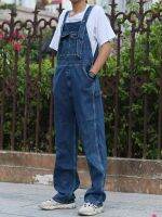 【YD】 Size Cotton Washed Stretch Denim Mens Jeans Suspender Bibs Overalls