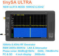 ERTU ใหม่ดั้งเดิม TinySA อัลตร้า100กิโลเฮิร์ตซ์-5.3กิกะเฮิรตซ์4นิ้วจอแสดงผลมือถือเครื่องกำเนิด RF เครื่องวิเคราะห์สเปกตรัมขนาดเล็กพร้อมขายดีแบตเตอรี่