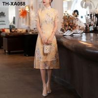 Improved cheongsam dress daily womens clothing summer 2022 new young mother temperament foreign style high-end skirt