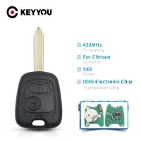 Keyyou สำหรับ Citroen Xsara ปิกัสโซเบอลิงโก2002 2003 2004 2005 2006 2007 2008แบบ2ปุ่มกุญแจรีโมตชิปอิเล็กทรอนิกส์ Id46 433Mhz