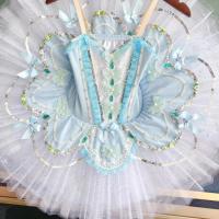 บัลเล่ต์ Three Professional Blue KIDS Ballet o CONTEMPORARY Dance costumes Ballet Girls Dress Girl dres Girls