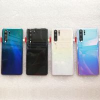 ฝาหลังประตูเดิมสำหรับ Huawei P30 / P30 Pro ฝาหลังปิดโทรศัพท์3D กระจกที่อยู่อาศัย + ชิ้นส่วนอะไหล่เลนส์อุปกรณ์เสริมไฟถ่ายรูป