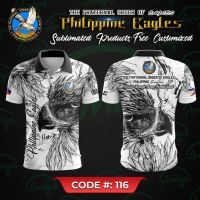 2023 New Fashion  Eagles Sublimation Polo Shirt e116，Size: XS-6XL Contact seller for personalized customization of name and logo