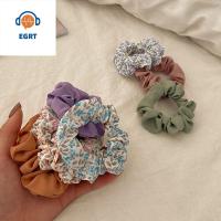 EGRT ง่าย วินเทจ หมวกกันน็อก ผูกผม Scrunchies เรียบหรู วงกลมผม แหวนคาดผมสไตล์เกาหลี ยางรัด เชือกผมหญิง