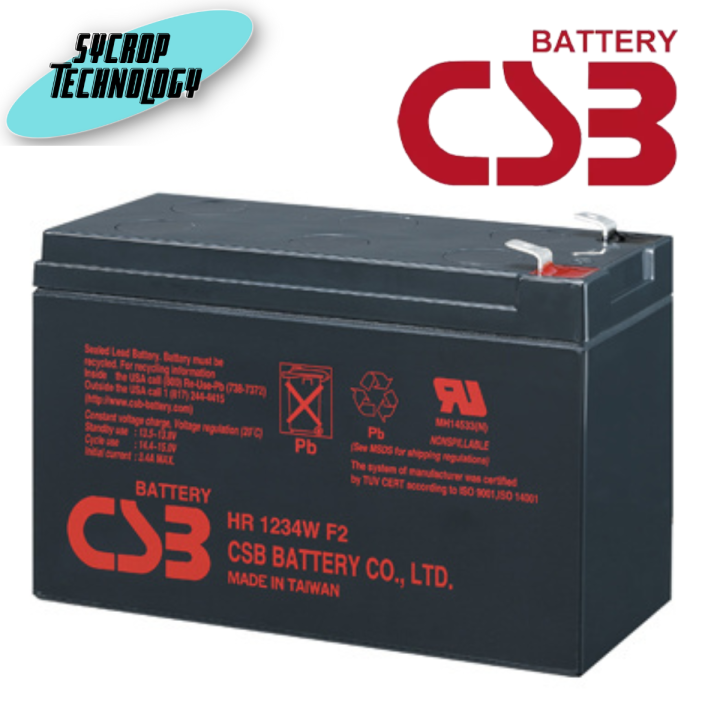 แบตเตอรี่ CSB . รุ่น HR1234W (12V,34W)(By Hitachi Chemical) เทียบได้กับ ...