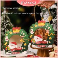 SHUIXINGZ ของขวัญสำหรับงานเลี้ยงการตกแต่งบ้าน5ชิ้นของขวัญซานตาคลอสขนมหวานช็อกโกแลตกล่องของขวัญคริสต์มาสถุงซานตา