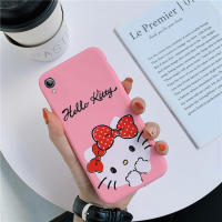 เคสสำหรับVIVO Y91C Y1S Y76 5G Y76S Y21 Y21S Y21A Y21T Y33S Y20 Y20i Y20S Y12S Y12A น่ารักสีชมพูHello Kitty TPUอ่อนลายการ์ตูนกรณีโทรศัพท์