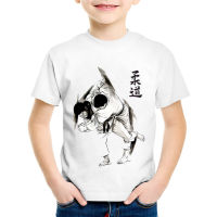 【Cw】Children Fashion Print Judo Funny T-shirts Kids Cool Summer Short Sleeve Tees Tops Baby Casual Clothes For BoysGirls