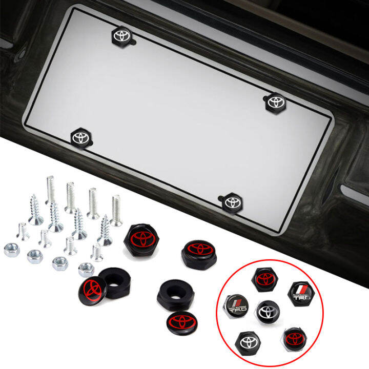 4PCS/SET License Screw Plate Screws Modified Personality Auto Accessories For Toyota Camry Prado