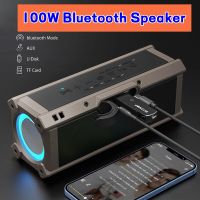 caixa de som 100W High Power Subwoofer 3D Stereo Subwoofer Soundbox Outdoor Wireless Portable Bluetooth Speakers for Computer TF