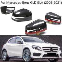 เคสกระจกมองหลังสำหรับ Mercedes เบนซ์ GLK GLA X204 X156 2008-2020 2021รถคาร์บอนไฟเบอร์แท้อุปกรณ์ตกแต่งฝาครอบ