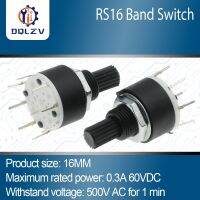 1 / 2 Pole 3 / 4 / 5 / 6 / 8 Position SR16 16mm Rotary Band Switch 15mm Shaft DC60V 0.3A 15mm Shaft Flower Axis Round Switch