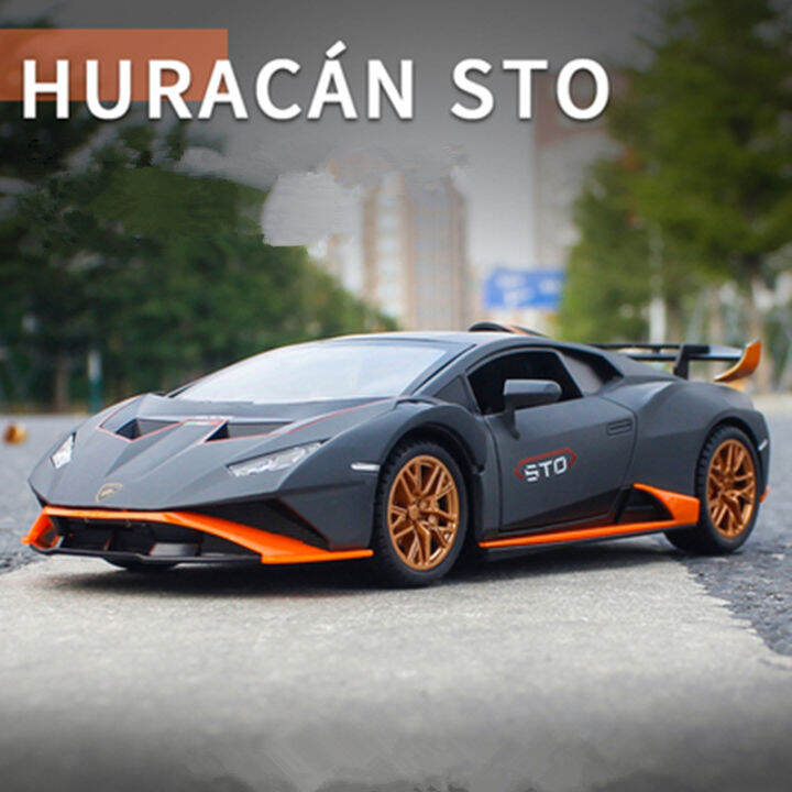 ใหม่1-24-huracan-sto-ล้อแม็กรถสปอร์ตรุ่น-d-iecasts-โลหะของเล่นรถแข่งรุ่นจำลองเสียงและแสงคอลเลกชันเด็กของเล่นของขวัญ