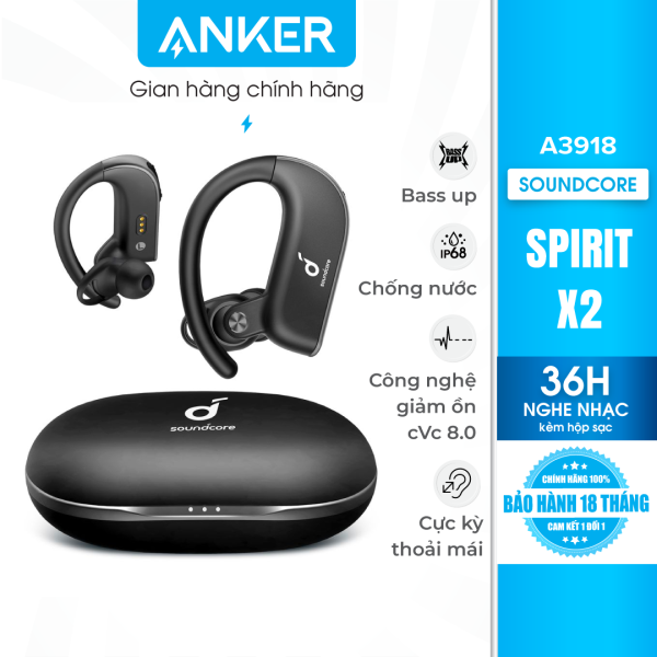Tai nghe bluetooth 5.0 TWS SoundCore (by Anker) Spirit X2 – A3918