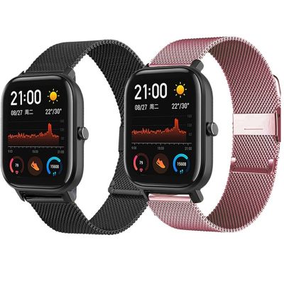 lipika 20MM Stainless Steel Straps For Xiaomi Huami Amazfit GTS 2/GTS2 Mini Smart Watch Band Metal Wristbands For Amazfit Bip S/Bip U