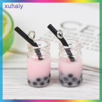 xuhaiy 2pcs 1/12 dollhouse Miniature simulation CUP drink Pearl Milk Tea Model Toy