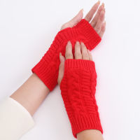 8 Fashion Warm Gloves Twist Short Finger Knitted Wool Mens Winter Autumn