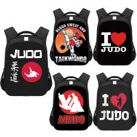 Cool Martial Art Judo Taekwondo Karate Aikido schoolbag for Teenage Boys Backpack Children Bookbag Man Travel Backpack