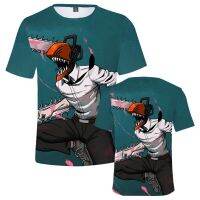 Anime Chainsaw Man Print Short Sleeve T-Shirt