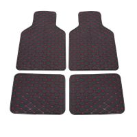 2021Universal Fit 4pcs PU Leather Car Floor Mat Waterproof Foot Pads Protector for Spills, Dog, Pets, Anti-Slip Front and Rear mats