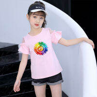 [ Delivery from Bangkok] เสื้อยืดแขนสั้นเด็กผู้หญิง Summer Korean Fashion Cotton Womens special offer blue/pink