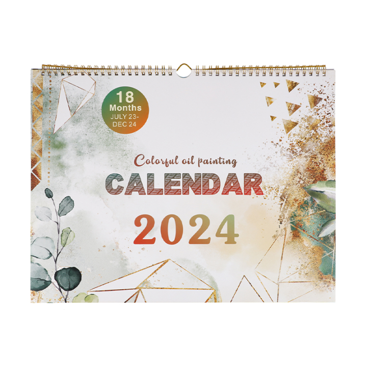 2024 Wall Hanging Calendar English Yearly Planner Sheet Daily Schedule ...