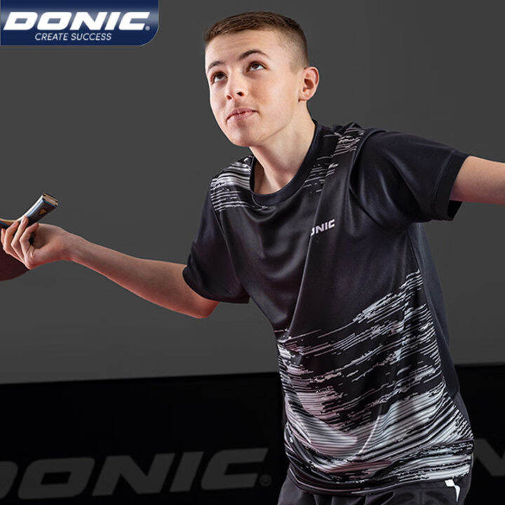 DONIC Breathable Table Tennis Jersey Quick Dry Ping Pong Tshirt Round