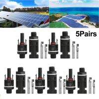 hot✙✆  5 Pairs Plug Photovoltaic Connectors Socket Combiner Inverter Panel Electrical Supplies