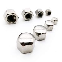 1/20pcs DIN917 304 Stainless Steel Hex Hexagon Decor Short Low Cover Cap Acorn Nut for M3 M4 M5 M6 M8 M10 M12 M14 M16 screw bolt Nails Screws Fastener