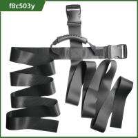 F8C503Y 190เซนติเมตร 5เซนติเมตร สายคล้องกล่อง ไนลอนทำจากไนลอน สไตล์ไขว้ เข็มขัดแพ็คของ ปรับได้ปรับได้ สีดำสีดำ สายรัดพกพา เคลื่อนย้ายและยกกล่องหนักอย่างปลอดภัย