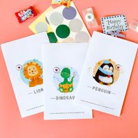 12Sets Cute Animal Series Paper Gift Pack Favor Bag Candy Dessert Wrapping Packaging Childrens Birthday Party Treat Envelopes Gift Wrapping  Bags