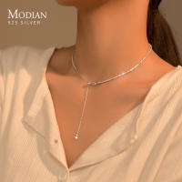 Modian Dazzling Simple ปรับสร้อยคอผู้หญิง925เงินสเตอร์ลิงแบรนด์หรูเครื่องประดับโหมดใหม่ Accessories