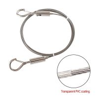 1 Set Stainless Steel Curtain Wire Freely Adjustable Length Clothesline Tensioner Double Head Spring Hook Buckle Hanging Rope