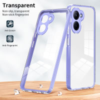 【2023】3 IN 1 Frame Clear Case for Realme C33 Luxury Transparent Soft Silicone Hard Shockproof Phone Cover for Realme C33 C 33 33C ！