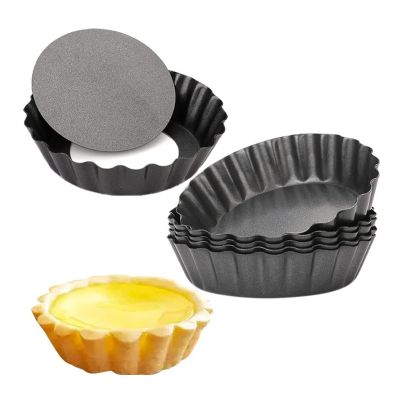 【lz】♚№  Mini fundo removível Egg Tart Moldes 3   queque bolo Muffin Mold Tin Pan Ferramenta de cozimento 6 pcs