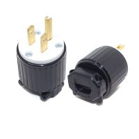 US Nema 5-15P Anti-drop Industrial Equipment Grounding Locking Plug Connector American UL Approved Power 15A 125V