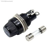 ✵ 5x20mm 10A 250V Glass Fuse holders Black Insurance Tube Socket Panel Mount Fuse Socket Copper