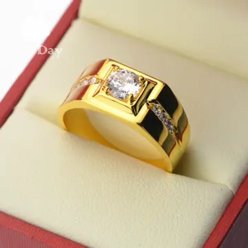 Mens 24k gold hot sale pinky ring