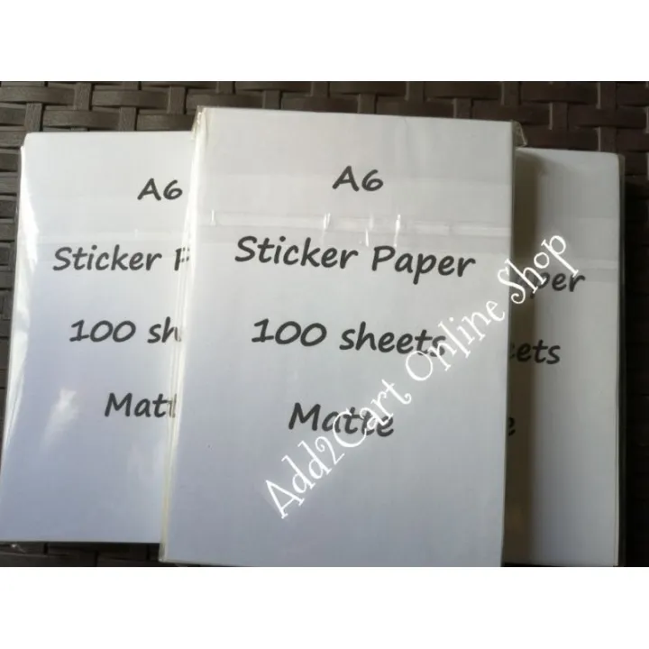 A6 Sticker Paper Matte 100s Lazada PH