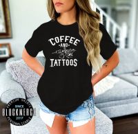 Coffee And Tattoos, Tattoo Artist Shirt, Tattoo Lover Gift, Tattoo Shop, Tattooist Shirt, Tattoo Addict Gift, Funny