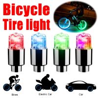 2023 NEW 2pcs LED Tire Valve Stem Caps Neon Light Waterproof Wheel Spoke Lights LED Tire Lamp for Motorcycle Bicycle Car Accessories