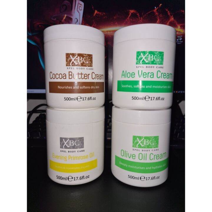 XBC BODY CREAM 500Ml - Cocoa Butter/Aloe Vera/Olive Oil/Primrose Oil ...