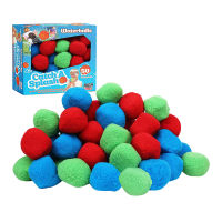 100Pcs Reusable Water Balls ของเล่นน้ำ Beach Balls ดูดซับ Cotton Balls Cotton Soaker Balls Water Bouncing Balls Pool