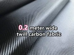 Twill Woven Blue Carbon Aramid Fabric / 2x2 0.28MM Thickness Carbon Kevlar  Fabric