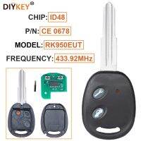 DIYKEY P/N:CE 0678 433.92MHz 2B Remote Car Key Fob ID48 Chip for Chevrolet Aveo 2009 2010 2011 2012 2013-2016 Model: RK950EUT