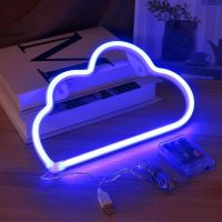 Cute Cartoon Cloud LED Neon Sign Decorative Lamp Creative Table Light Home Decor Lamp Small Night Light For Bedroom Living Room